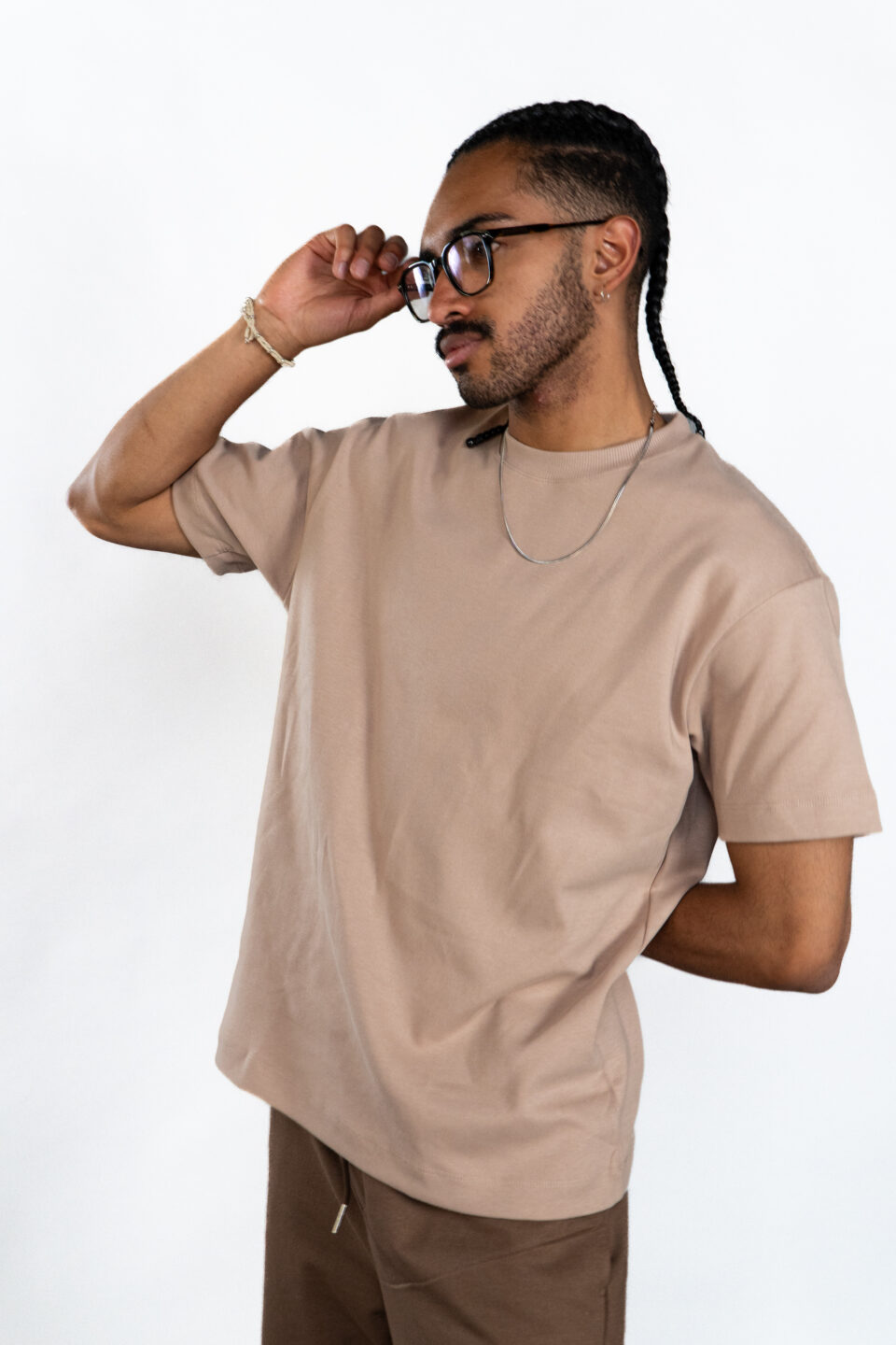 CAMISETA MASC BEIGE -