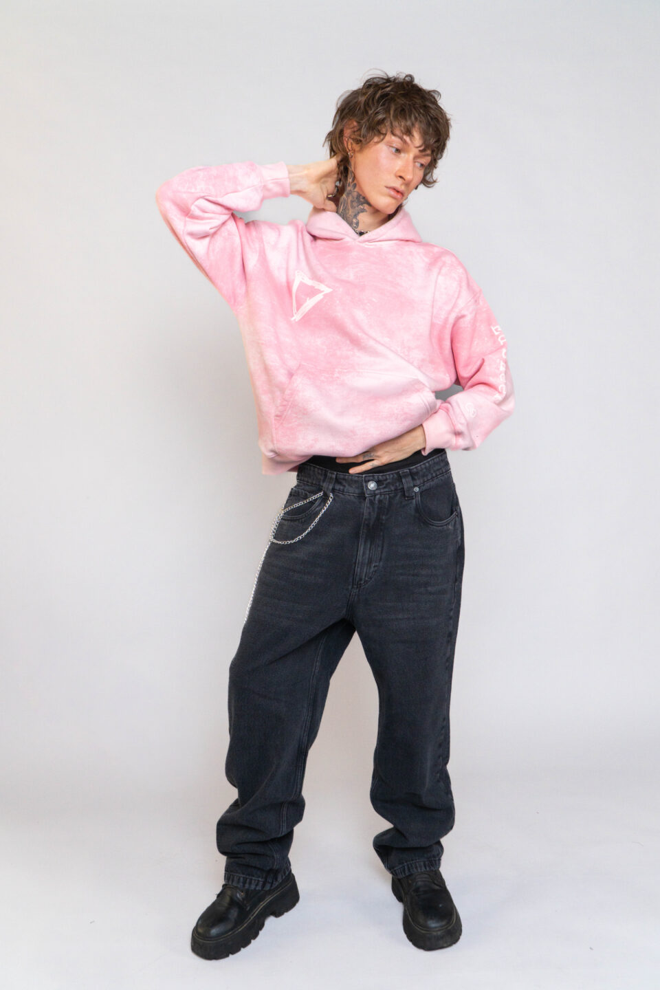 HOODIE UNIS ROSA -