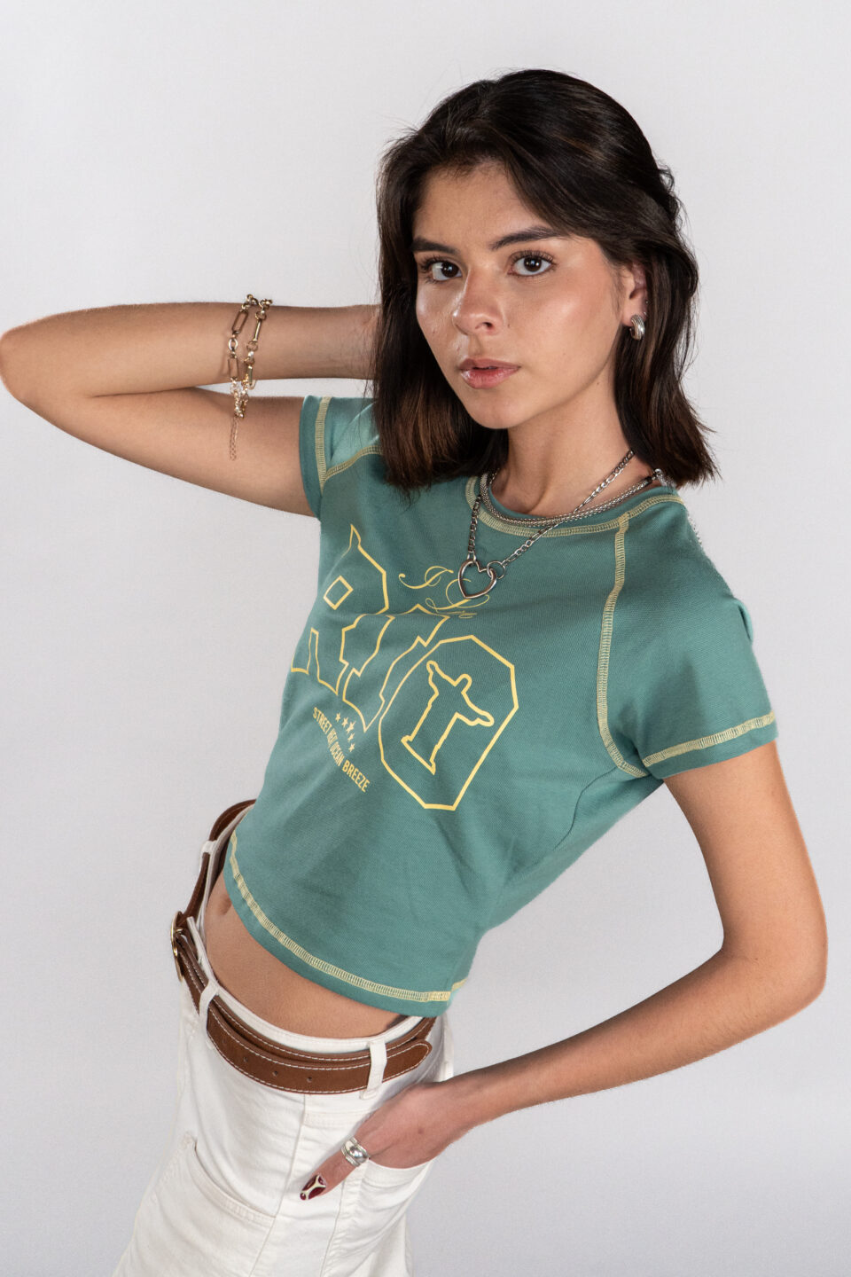 CAMISETA FEM VERDE -