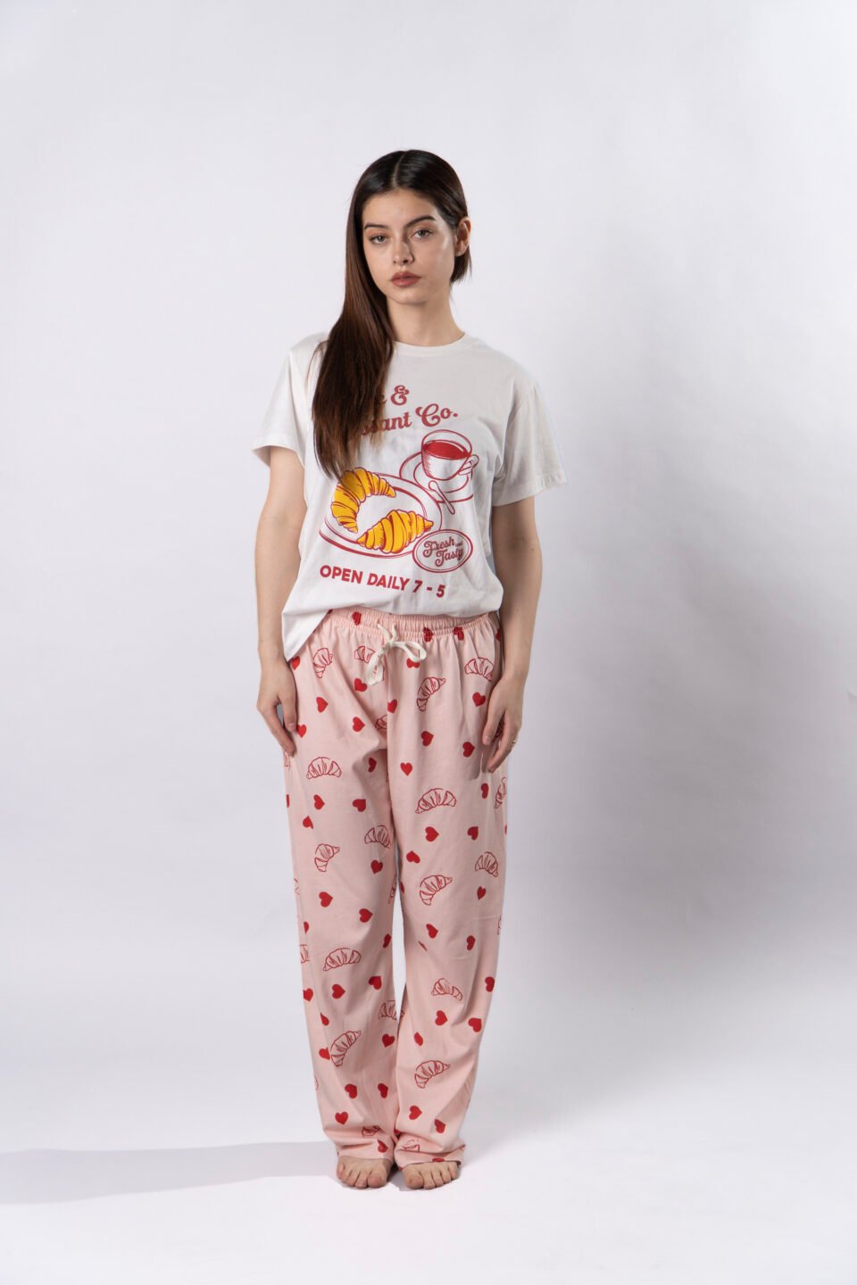 PIJAMA CAMISETA/PANTALON FEME CRUDO