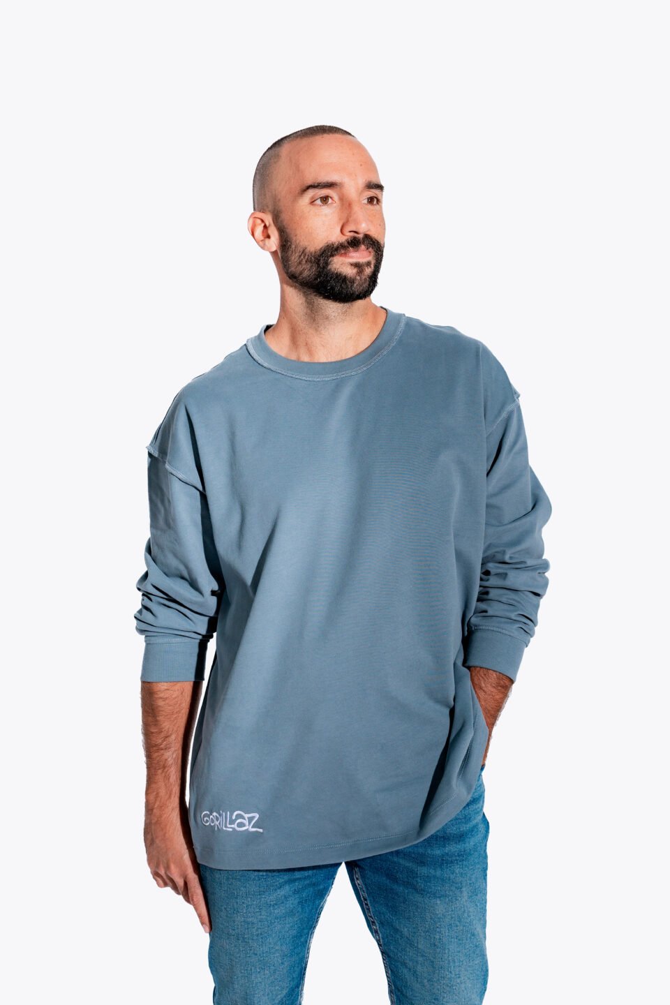 BUZO MASC GRIS RATON