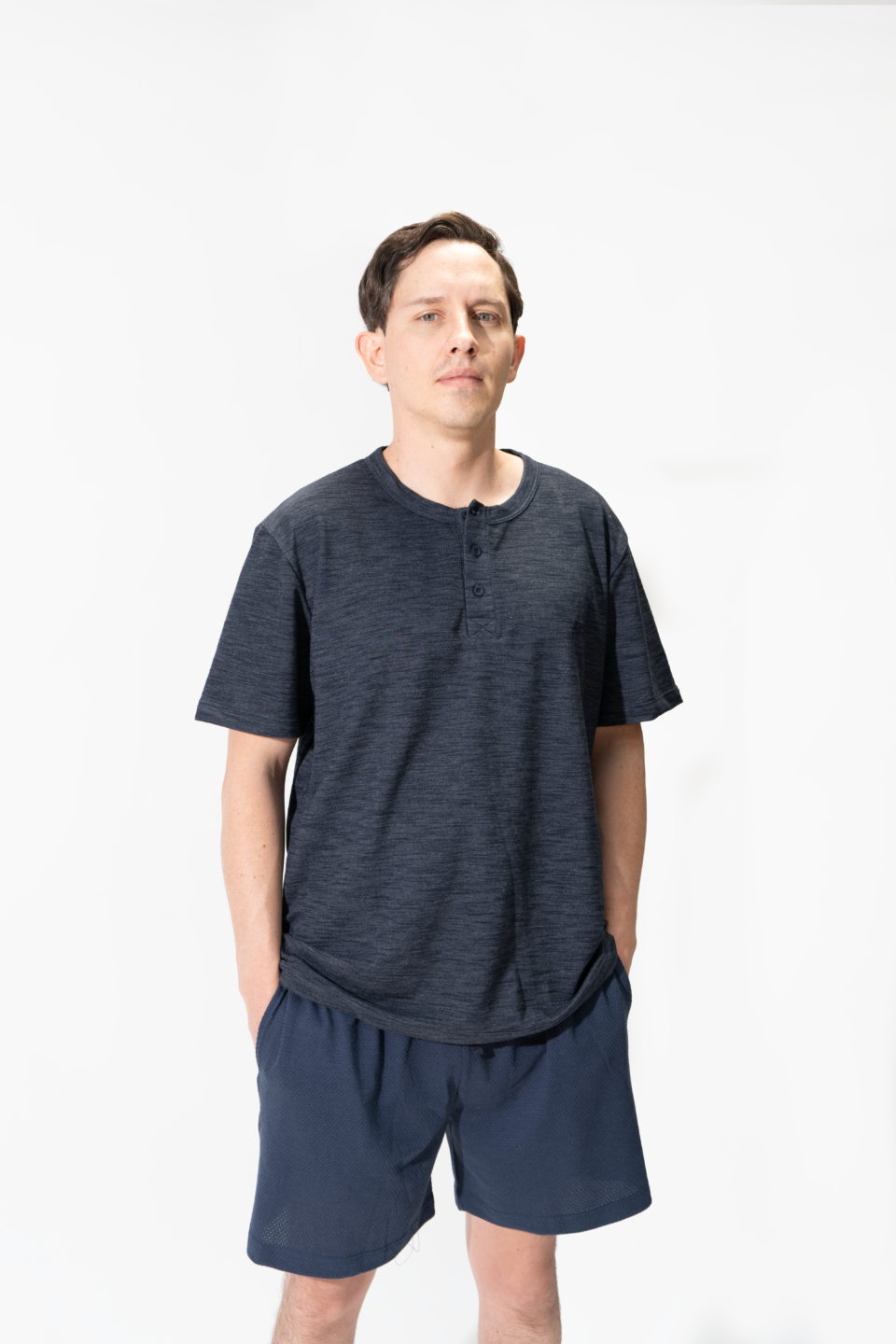 PIJAMA CAMISETA/SHORT MASC AZUL