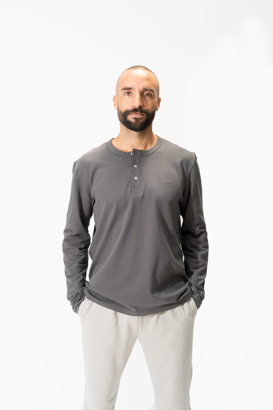PIJAMA BUZO/PANTALON MASC GRIS