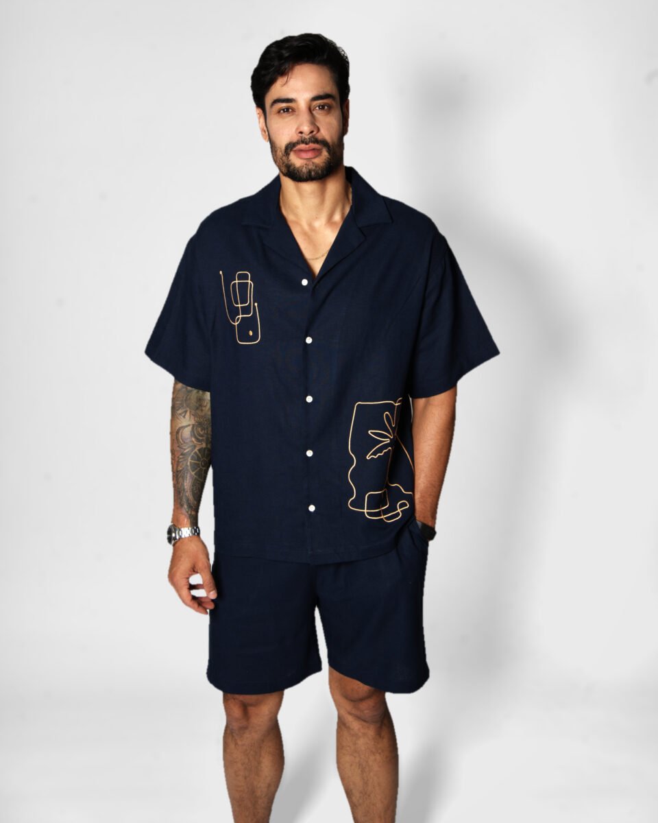CAMISA MASC AZUL MARINO