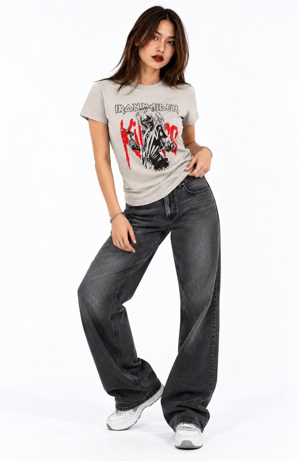 CAMISETA FEME GRIS -